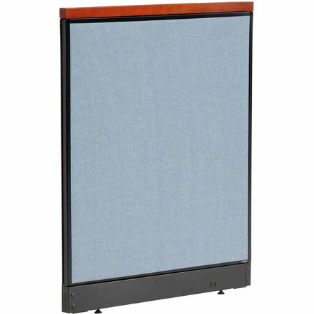 INTERION BY GLOBAL INDUSTRIAL Interion Deluxe Non-Electric Office Partition Panel with Raceway, 36-1/4inW x 47-1/2inH, Blue 277546NBL